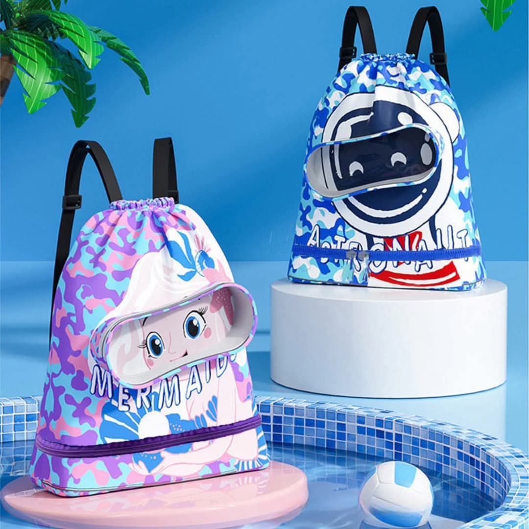 Swimming bag with goggles and shoe  storage