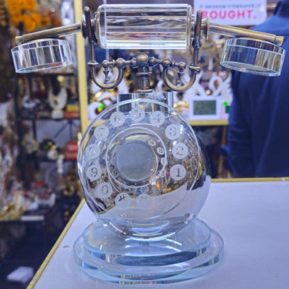 Retro Crystal Desktop Telephone Ornament