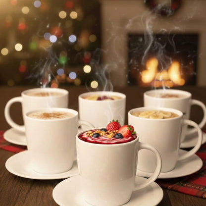 6pcs Ceramic cup and saucer set