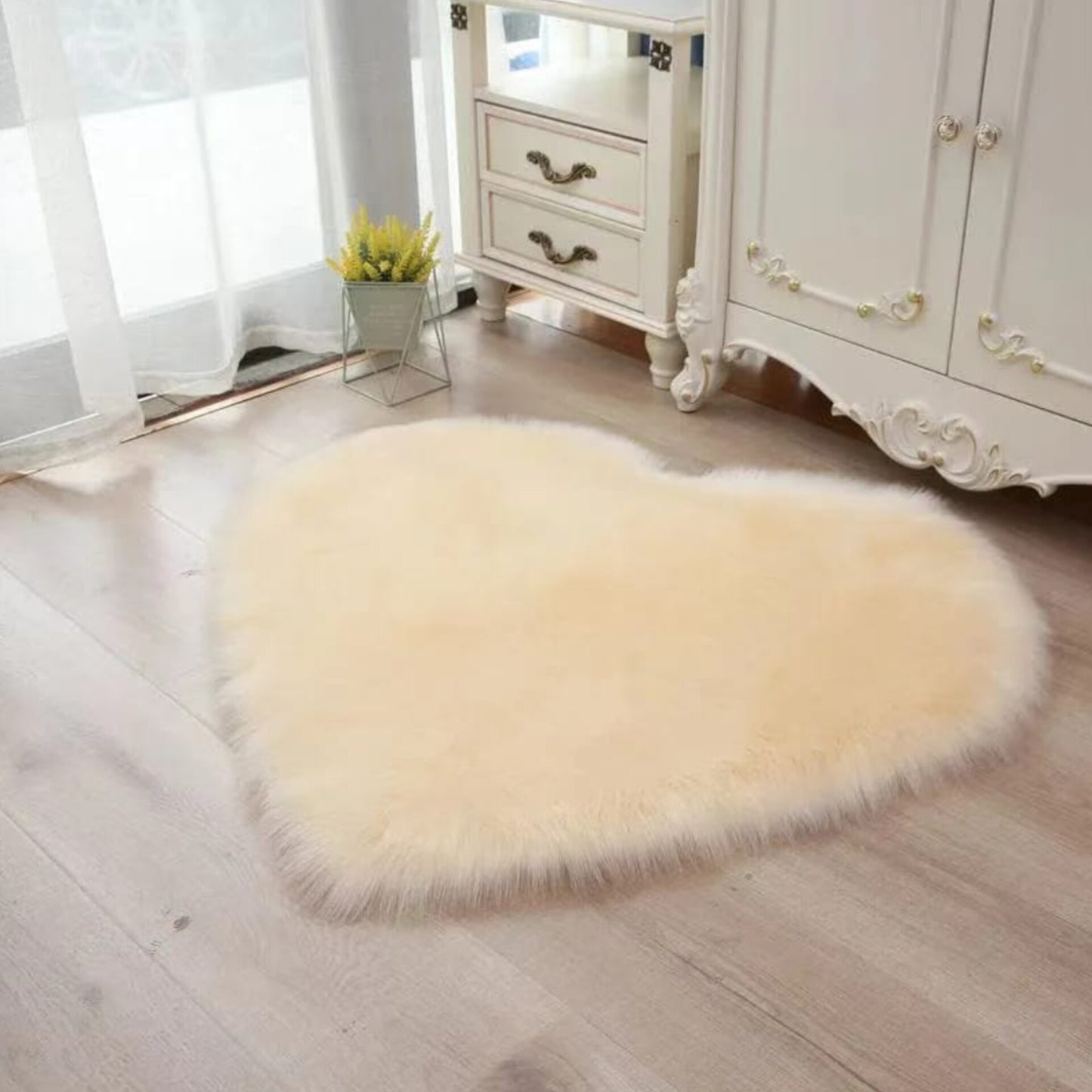 Love heart decorative rug