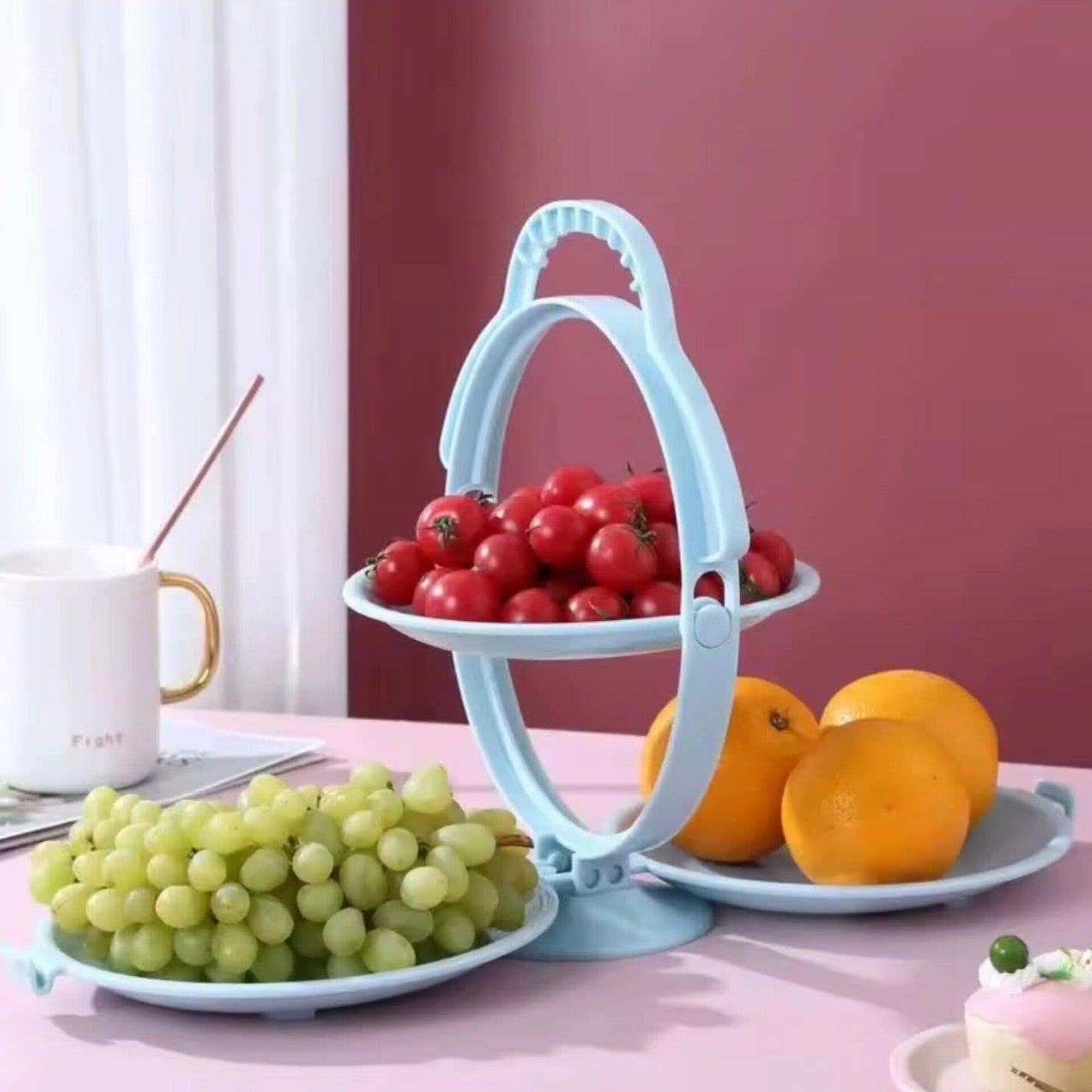 3 layer folding layer plate fruit rack