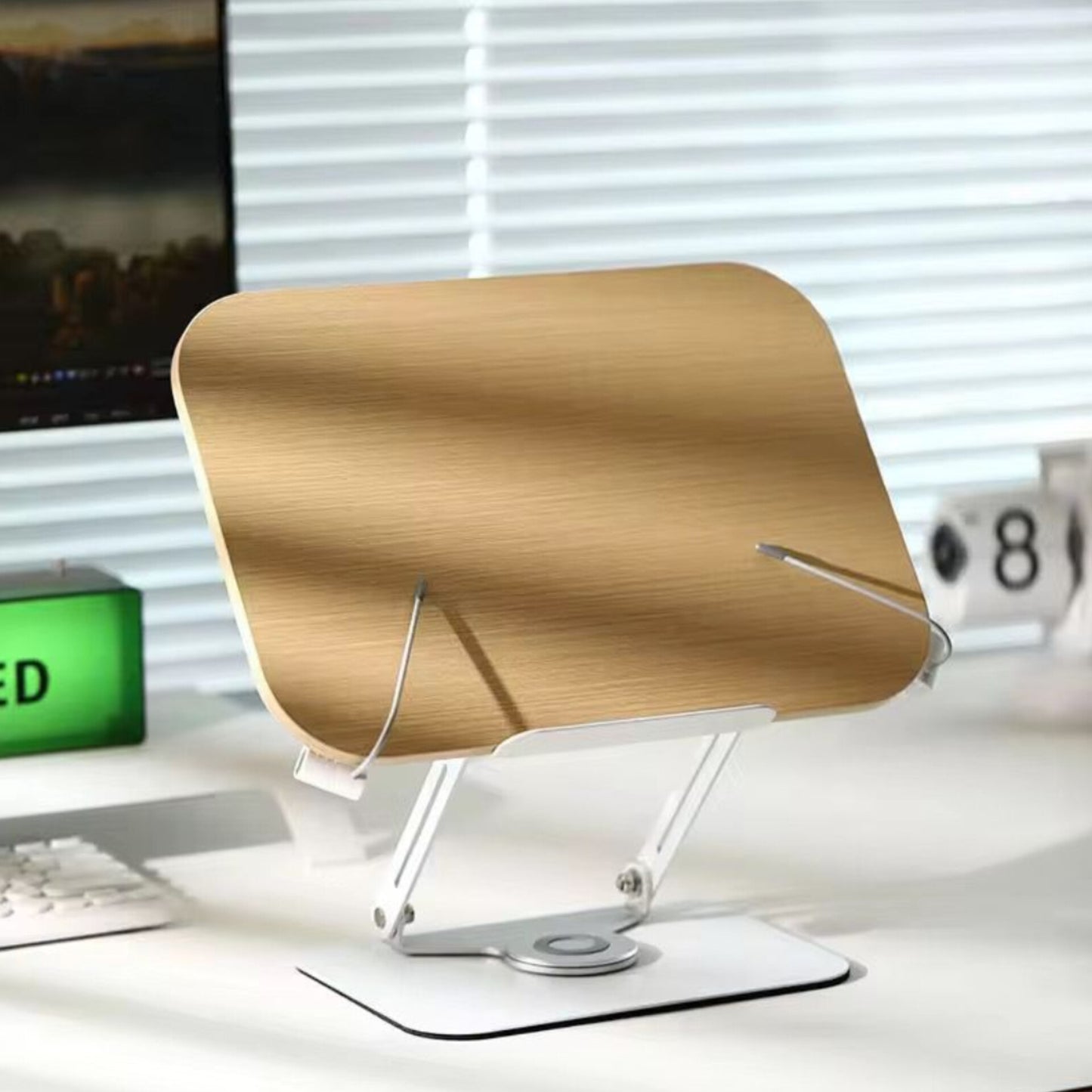 Portable rotating laptop &book stand