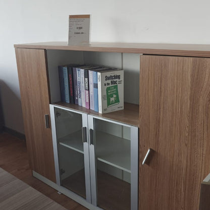 Wooden cabinet with shelves
