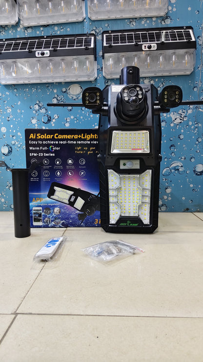 450W Solar Street Light with Triple Lens Camera