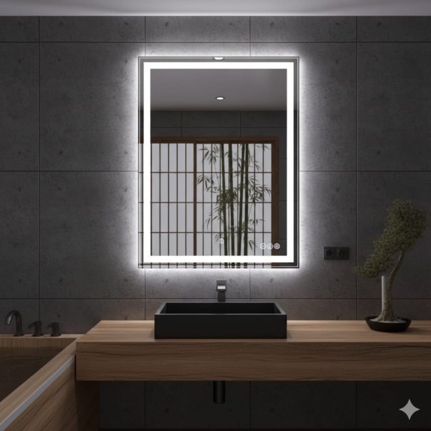 80cm Mirror with led light Gha