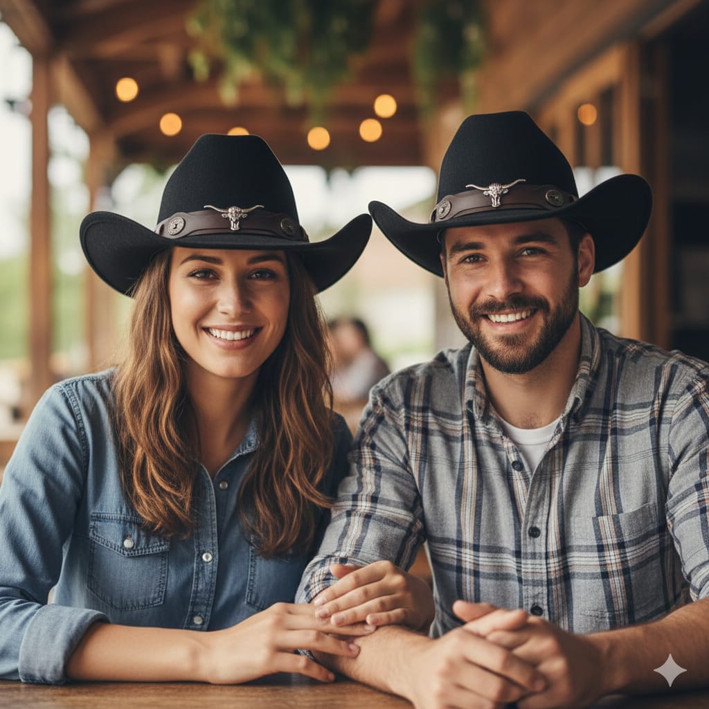 Black cowboy hat Gha