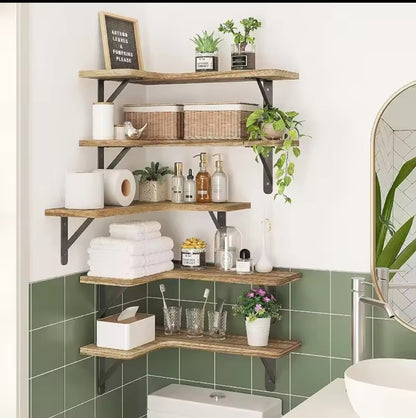 5 in 1 Wooden Floating Shelves