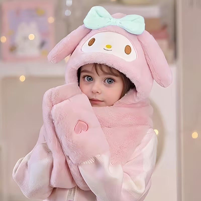 Plush Ear Warming Beanie for Kids