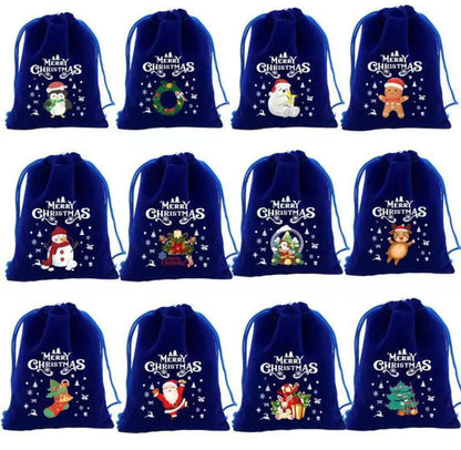 Blue Velvet Christmas  Candy Gift Bag