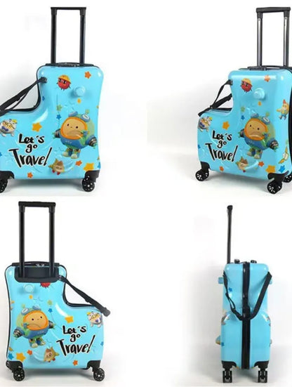 Unisex Kids Cartoon Travel Suitcase