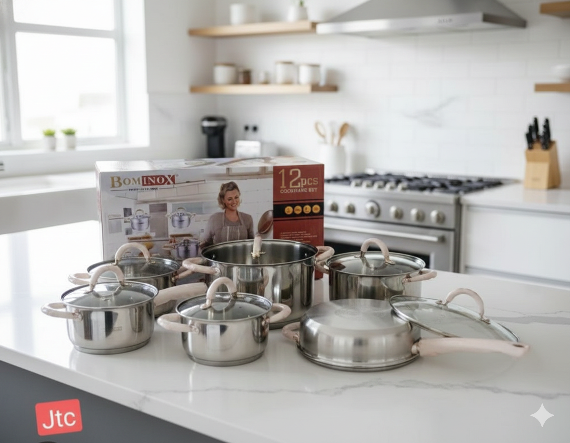 12pc Stainless Steel Cookware Set