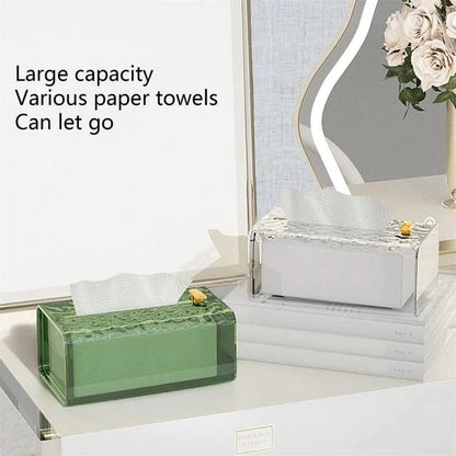 Wall mounted acrylic tissue box