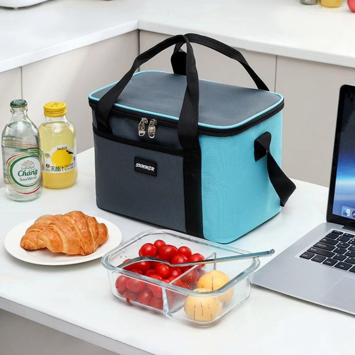 Two tone lunch bag