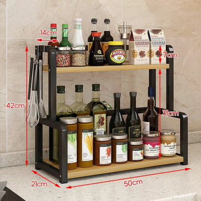Metallic Kitchen Spice Rack