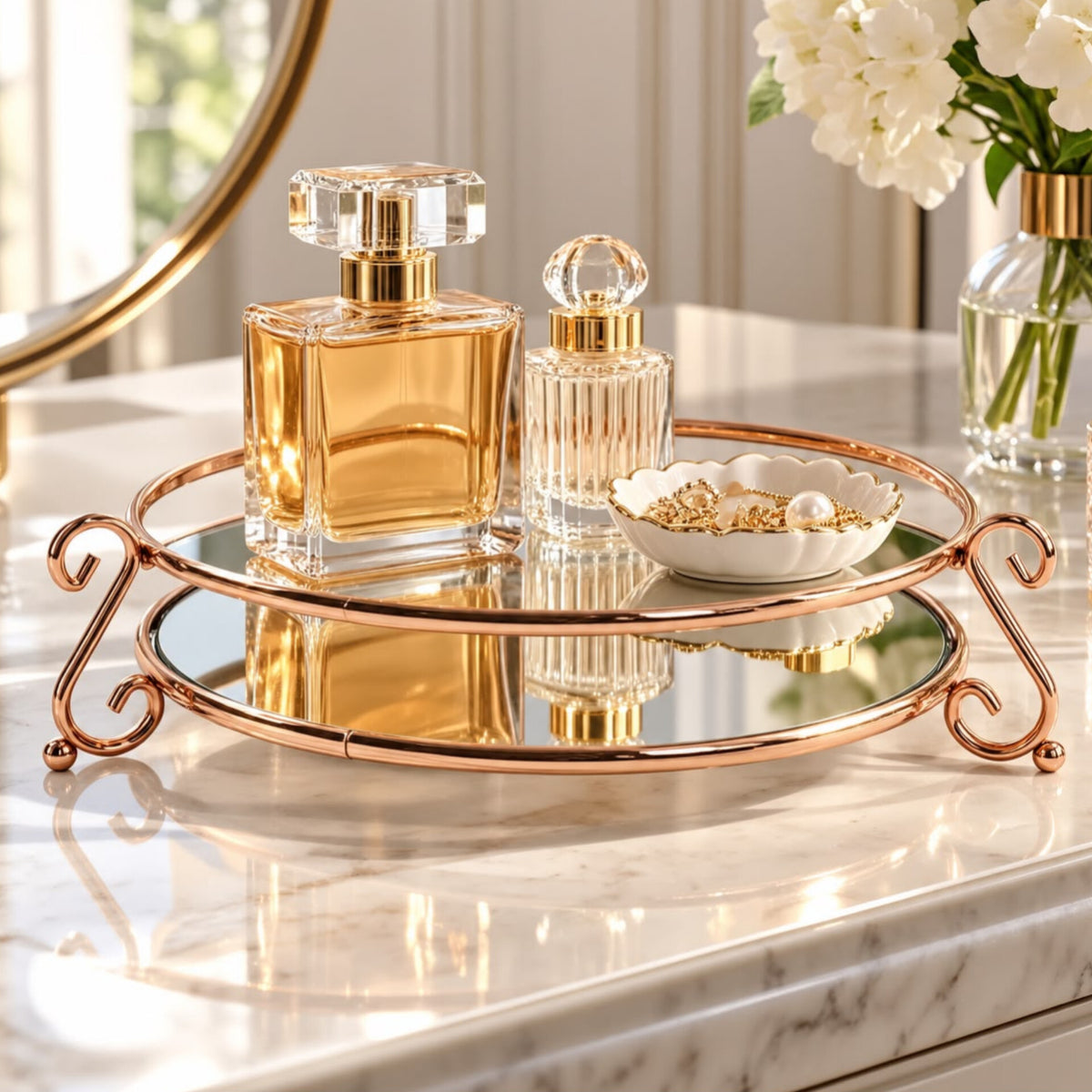 Mirrored Vanity Tray