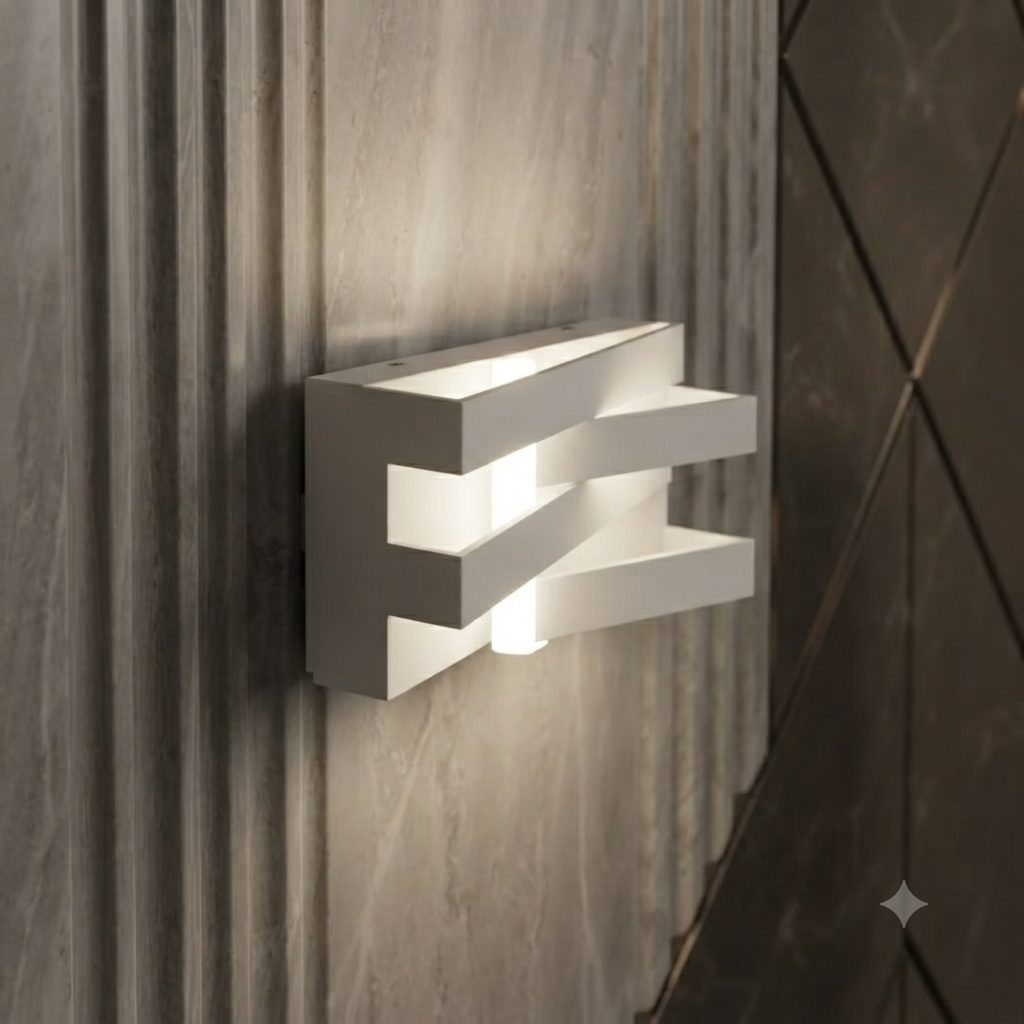Rectangle Irregular Wall Light LL 6022 20 WH WW