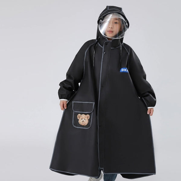 Children's Raincoat with Wide Brim Hood