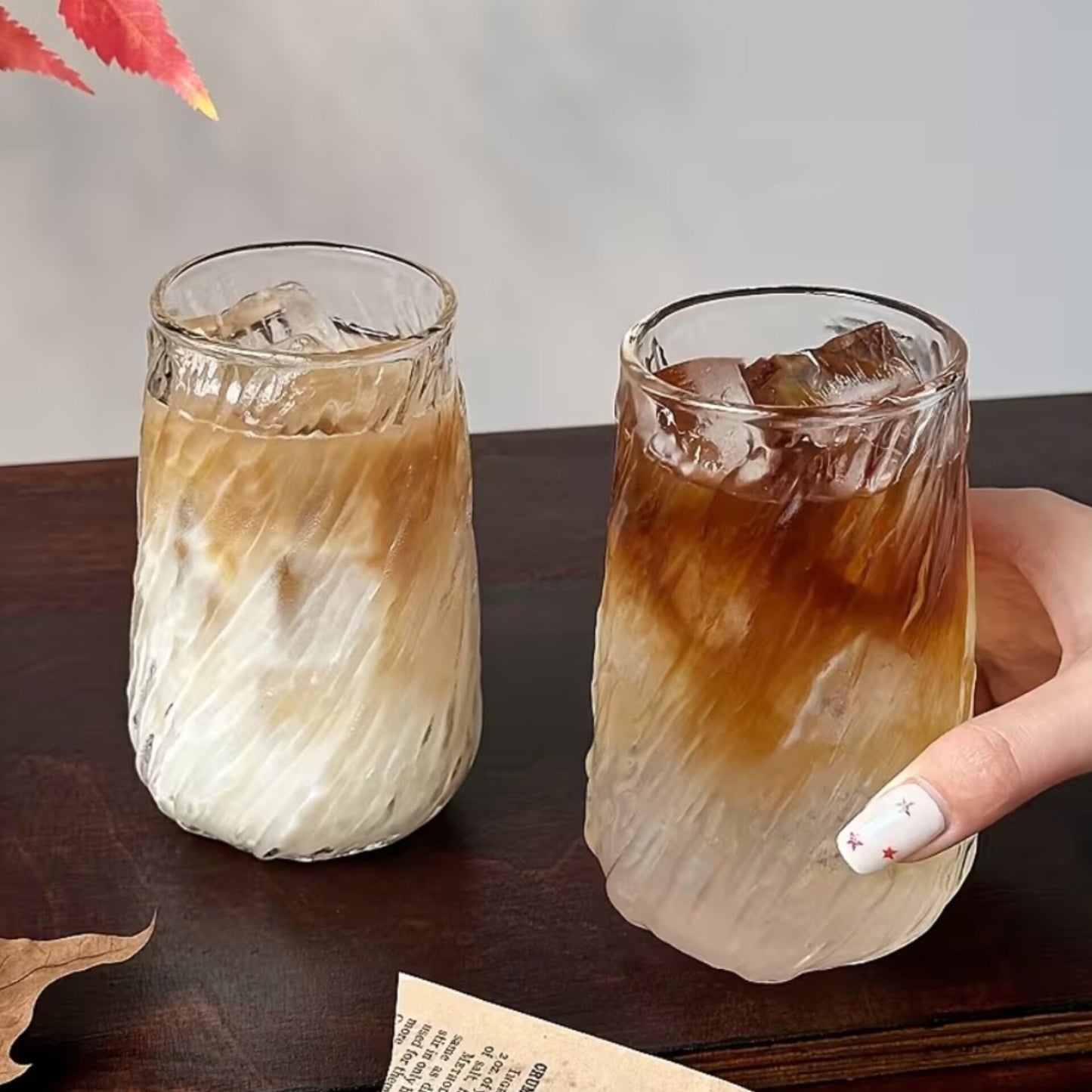 380ml Borosilicate Glass Texture Cup