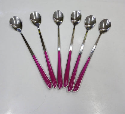 6 pcs long tea spoons