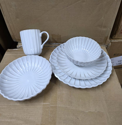 24pc stripes ceramic dinner set
