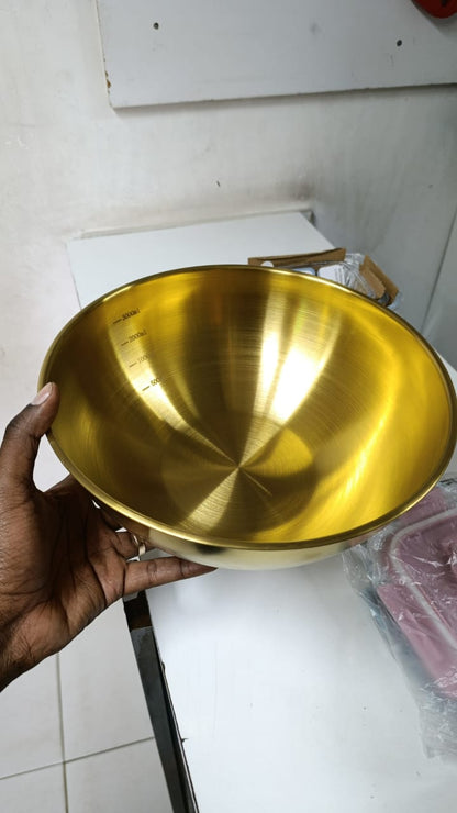 3 Litre Gold Stainless Steel Serving Bowl
