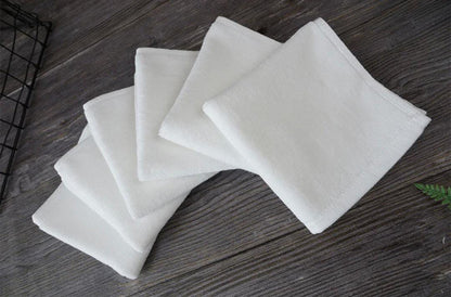 12pc cotton white face towels