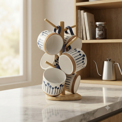 6Pcs Ceramic Mugs Set