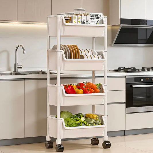 4 Layer Trolley Storage Rack