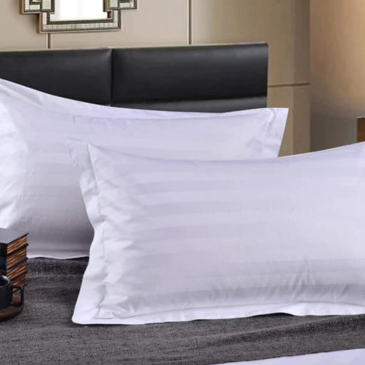 White Stripped Cotton Pillowcases