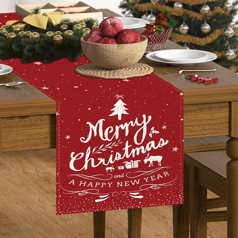 Christmas linen table runners