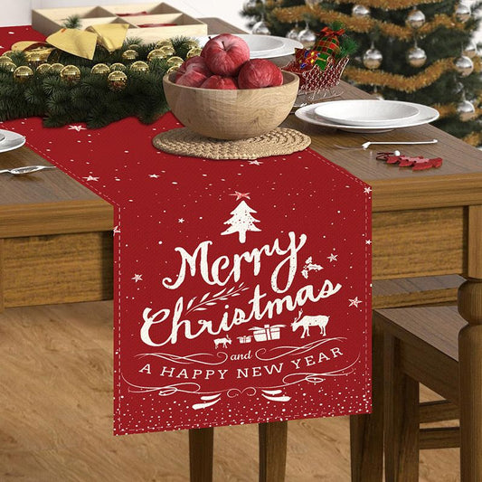 Christmas linen table runners