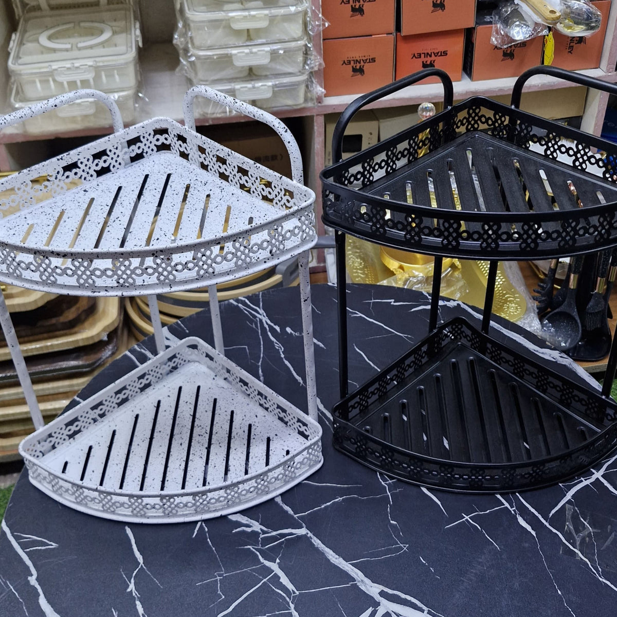 2 Tier Multifunctional Corner  Rack
