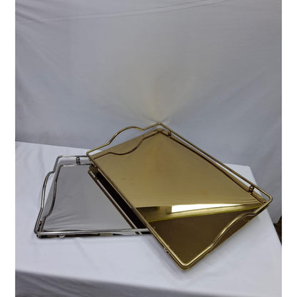 Metallic vanity tray