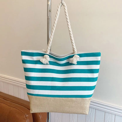 Stripped tote bags