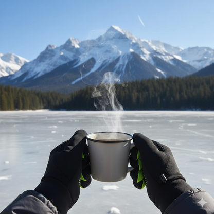 Warm winter sports gloves