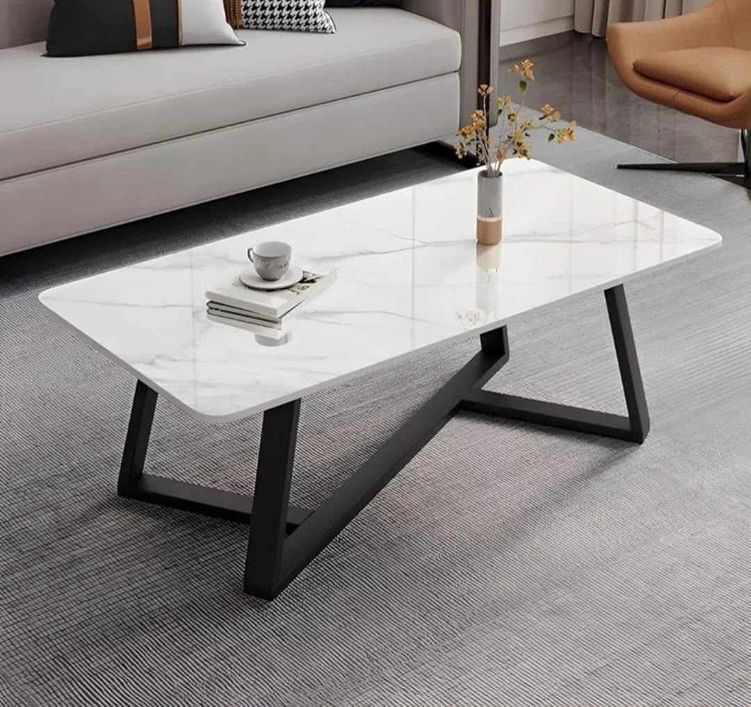 Wooden Marble Top Coffee Table