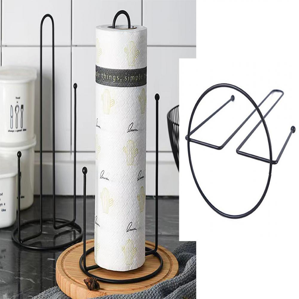 Metallic paper towel holder