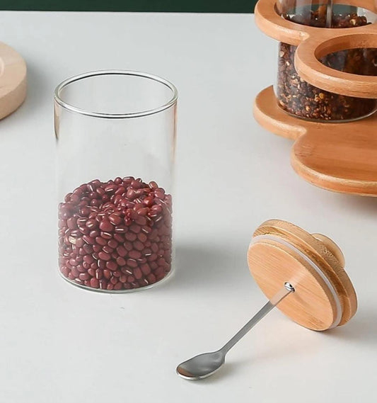 6 in 1 rotating spice rack