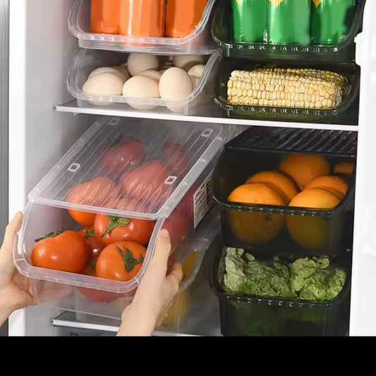 3 Stackable fridge food  storage containers