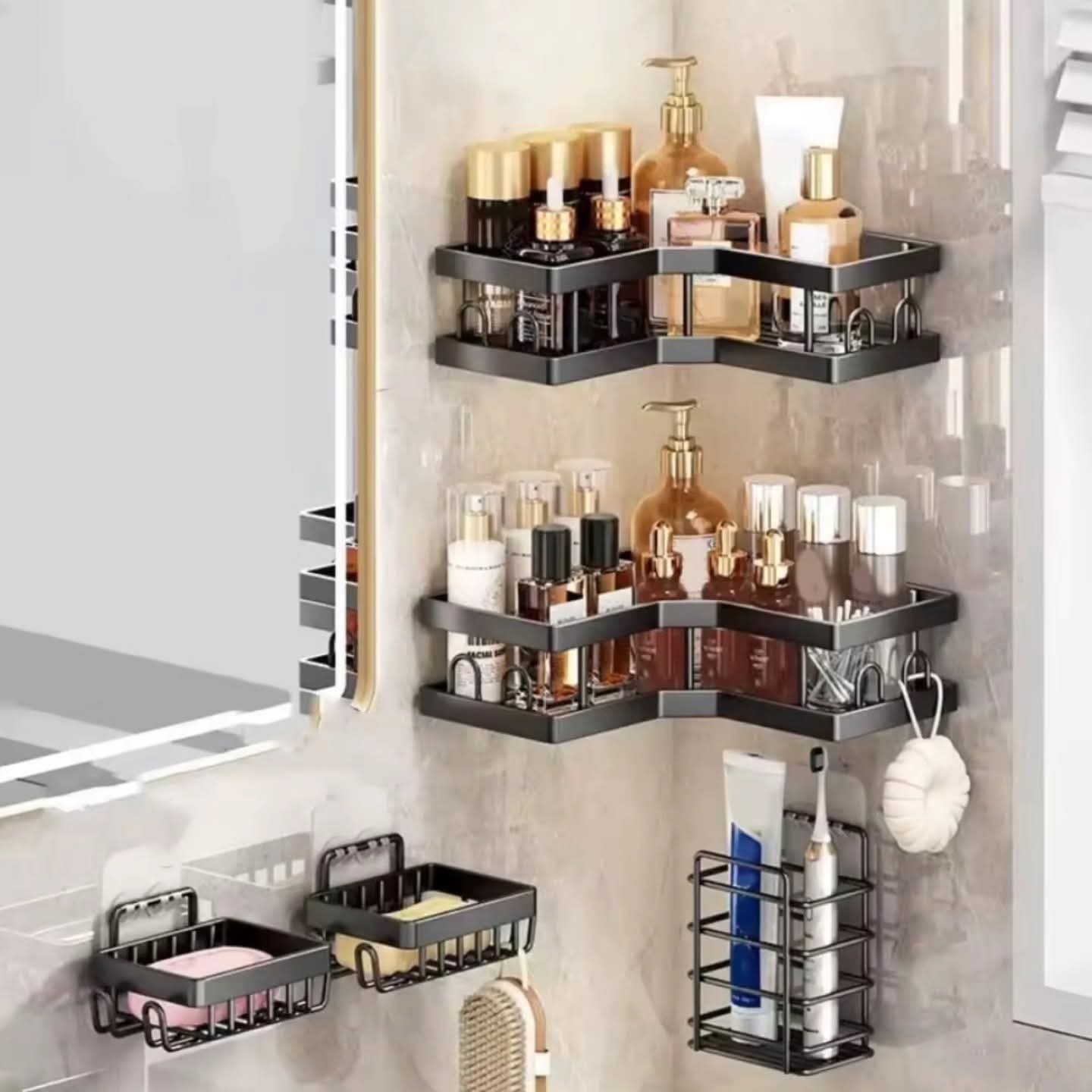 5Pc Bathroom Organizer