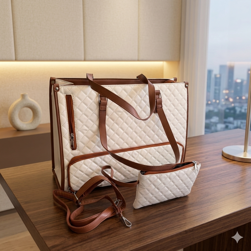 15.6”Laptop Tote Bag with Insulated Lunch Compartment Gha