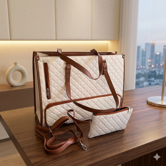 15.6”Laptop Tote Bag with Insulated Lunch Compartment Gha