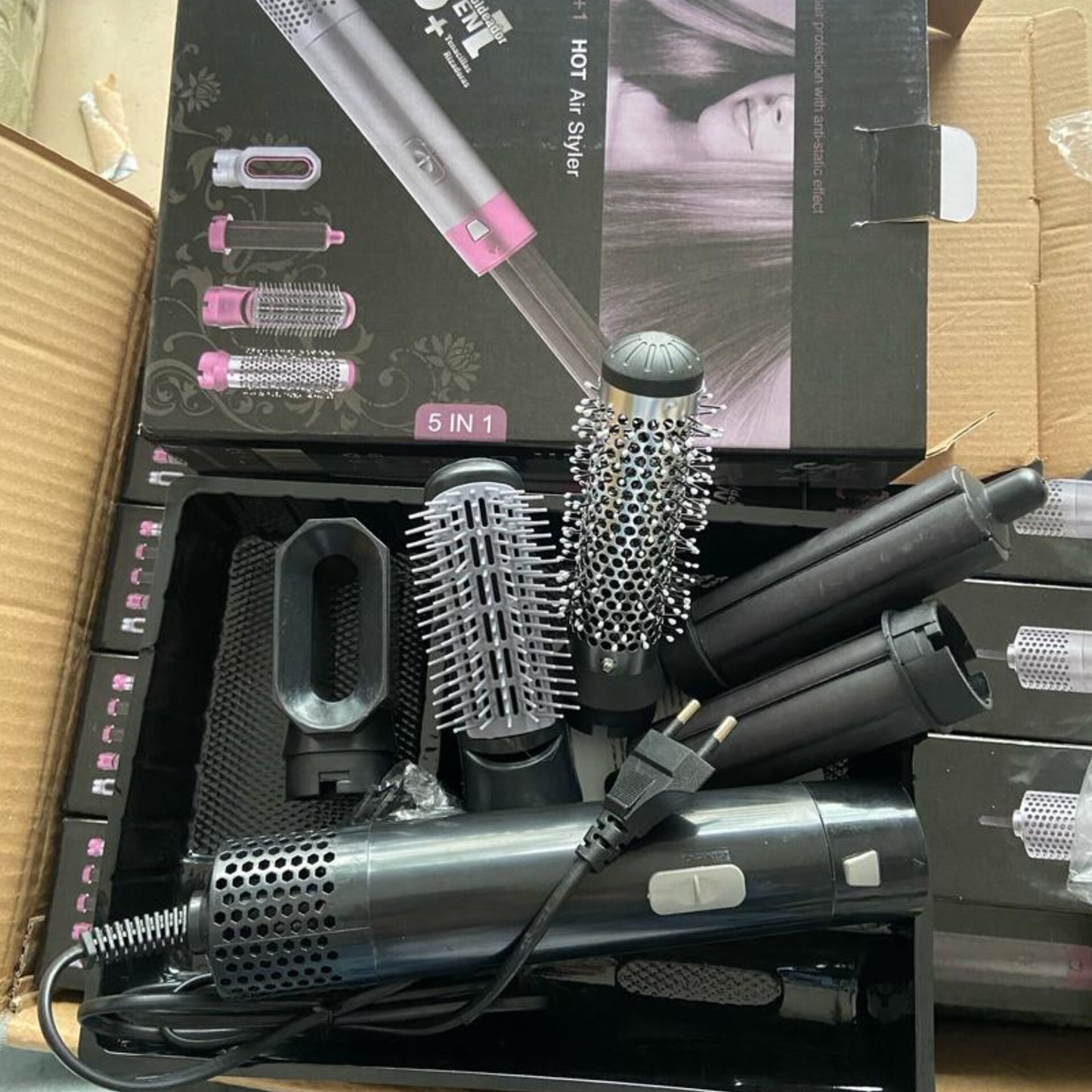 5 in 1  hot air styler electric hair straightener