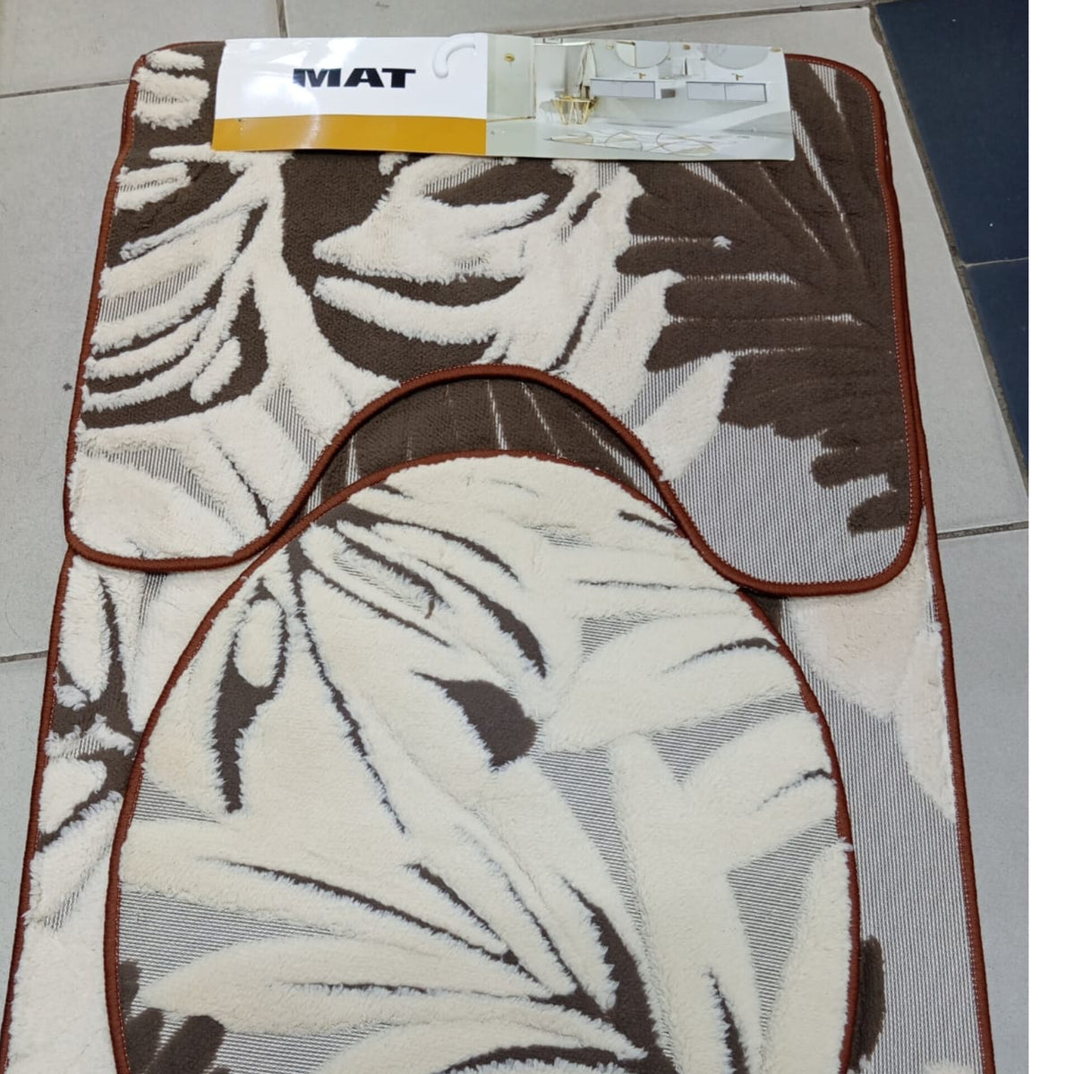 3Pcs  Toilet Mat Set