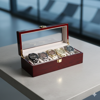 Six Slot Wooden Watch Case Gha