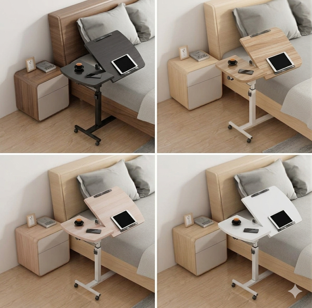 Adjustable Rotating Laptop Desk with Wheels