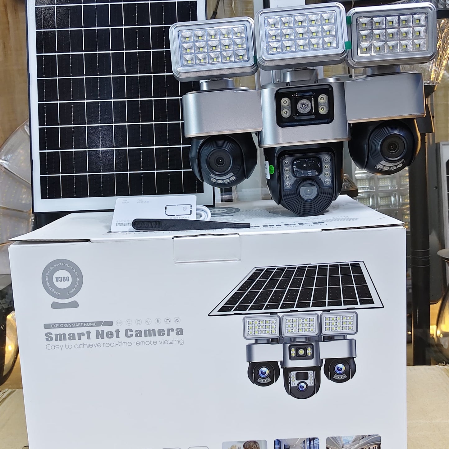 4G Triple Lens Solar PTZ Camera with Integrated Lighting