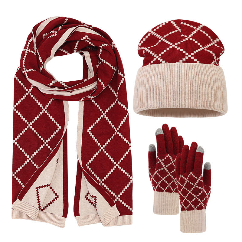 3 in 1 warm winter scarf marvin gloves