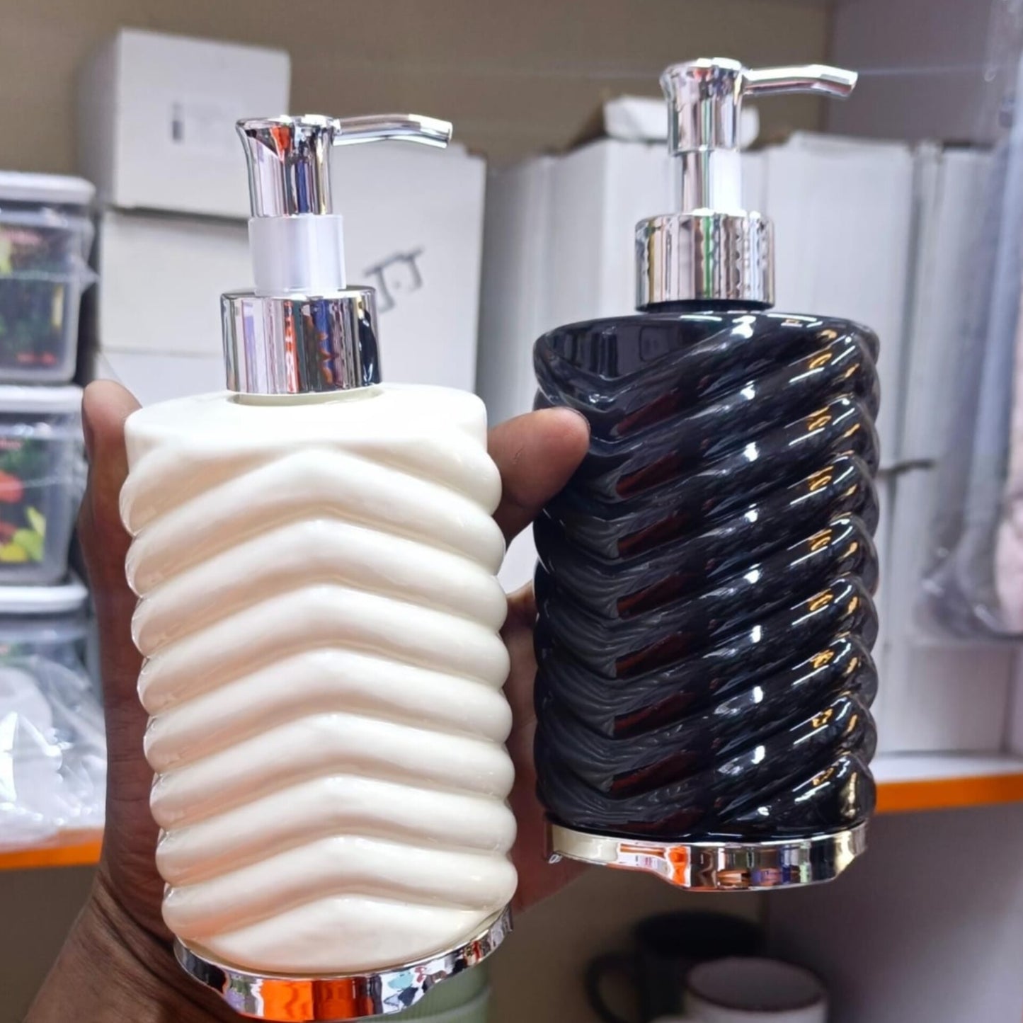 Patterned  Soap Dispenser