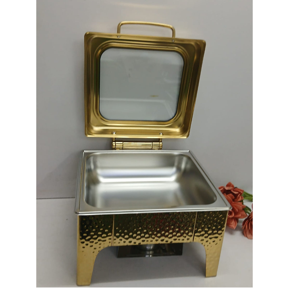 8L Golden Square Chaffing Dishes Buffet Warmer